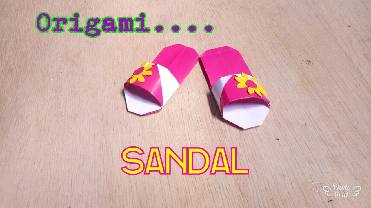  cara  membuat  origami sandal  YouTube