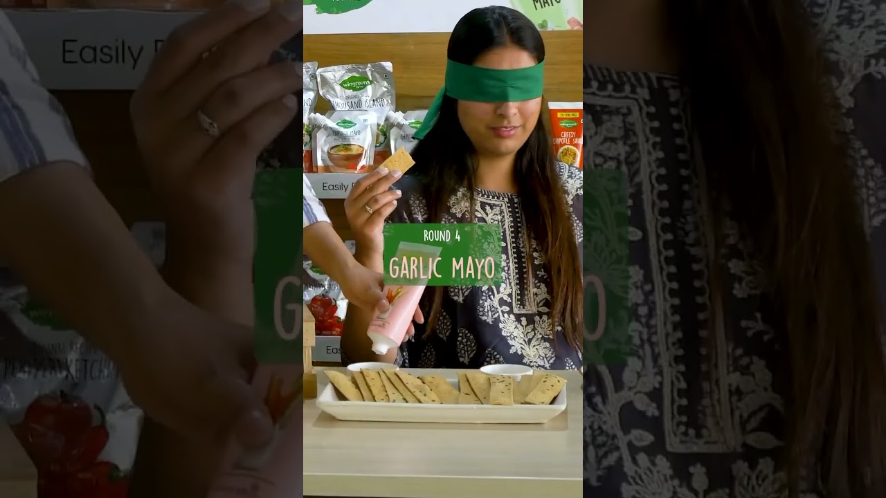 Tasting different Sauces and Mayos in office...blindfolded!