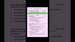 bbs 4th year business research method//2079 Question paper #tu #researchquestions #ytshorts #short