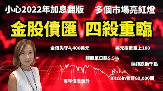 小心金股債匯四殺重臨！韓股、納指率先暴跌  Bitcoin黃金跌穿關口   加息潮要來了？