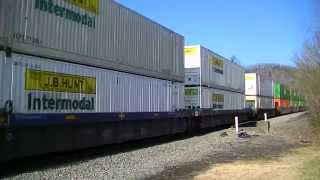 Fast Moving NS 201 Intermodal with K5H Horn at Elliston, VA