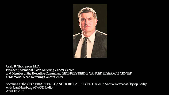 GEOFFREY BEENE CANCER RESEARCH CENTER's Dr. Thompson Int. Joan Hamburg of WOR Radio