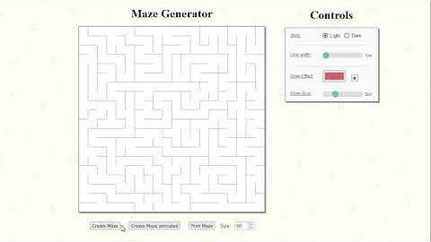 Maze Generator - Javascript