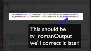 Android Studio Build a Roman Numeral Convertor Tutorial part 2 screenshot 2