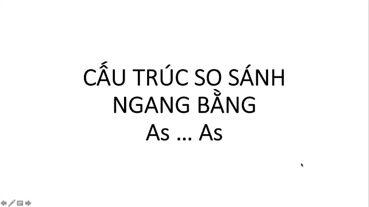 So sánh ngang bằng thể phủ định