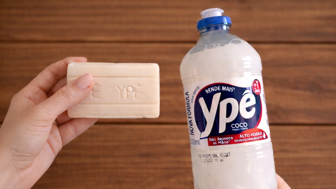 É só bater DETERGENTE e 1 SABÃO em BARRA de COCO e não precisa mais comprar no mercado
