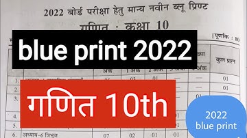 class 10 maths blueprint 2022 mp board |  maths blue print class 10th 2022 mp board  (कक्षा 10)