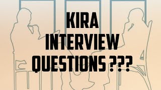 KIRA VIDEO INTERVIEW: TYPES OF QUESTIONS