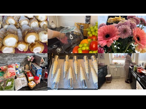 შაბათი დღის რუტინა💖მილაკები მოხარშული ცილის კრემით🍦#ვლოგი #მოტივაცია #ნამცხვარი #1mill #1k #100 #