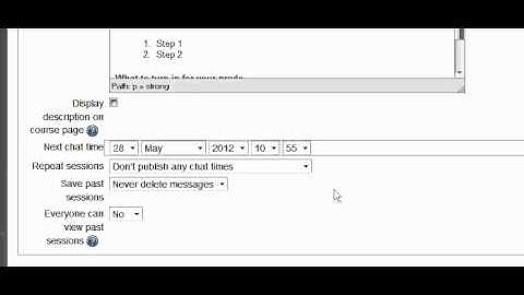 Moodle Lesson 17: Add Chat Activity