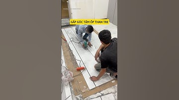 Ứng Dụng Gấp Góc Tấm Ốp Than Tre thi công ốp tường không sử dụng nẹp nối #hoanganhfurniture