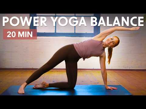 20 Min Beginner Power Yoga Workout | Balance & Flexibility