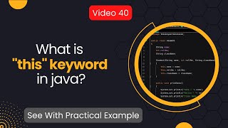 What is this keyword in java in hindi | Use of this keyword in constructor in java