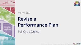 How to Revise a Performance Plan (Full Cycle Online)