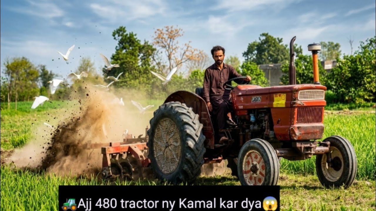 😱Ajj tractor par harrow chali 480 brand 🚜