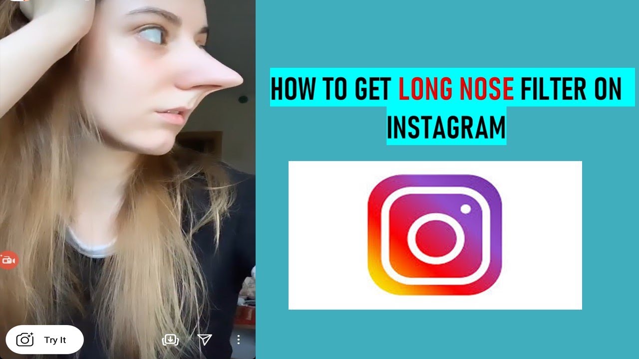 HOW TO GET LONG NOSE FILTER ON INSTAGRAM - YouTube