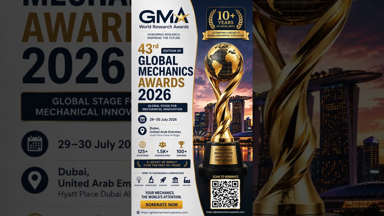 43rd Edition of Global Mechanics Awards | 29–30 July 2026 | Dubai, United Arab Emirates