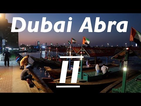 Abra ride across Dubai Creek from Gold Souk area to Textile Souk area