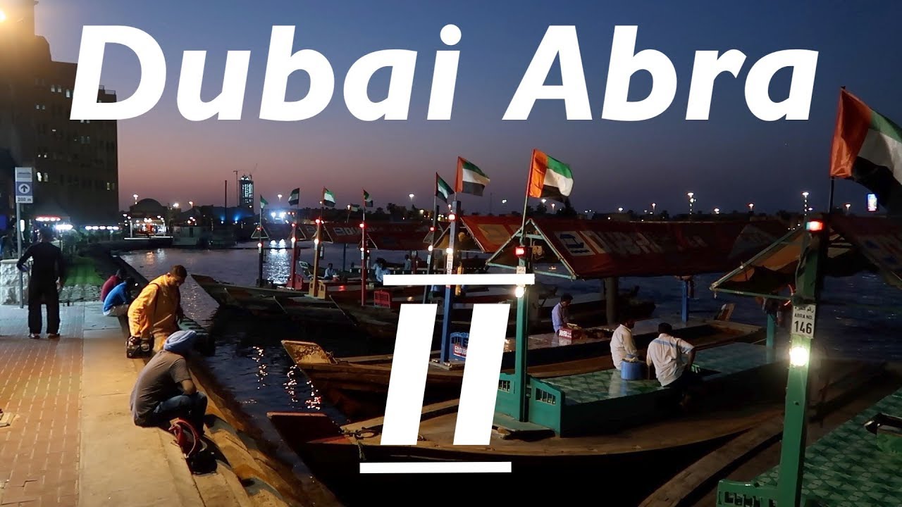 Abra ride across Dubai Creek from Gold Souk area to Textile Souk area