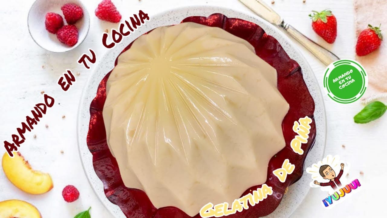 Gelatina de piña coco