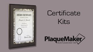 Certificate Kits  - PlaqueMaker.com