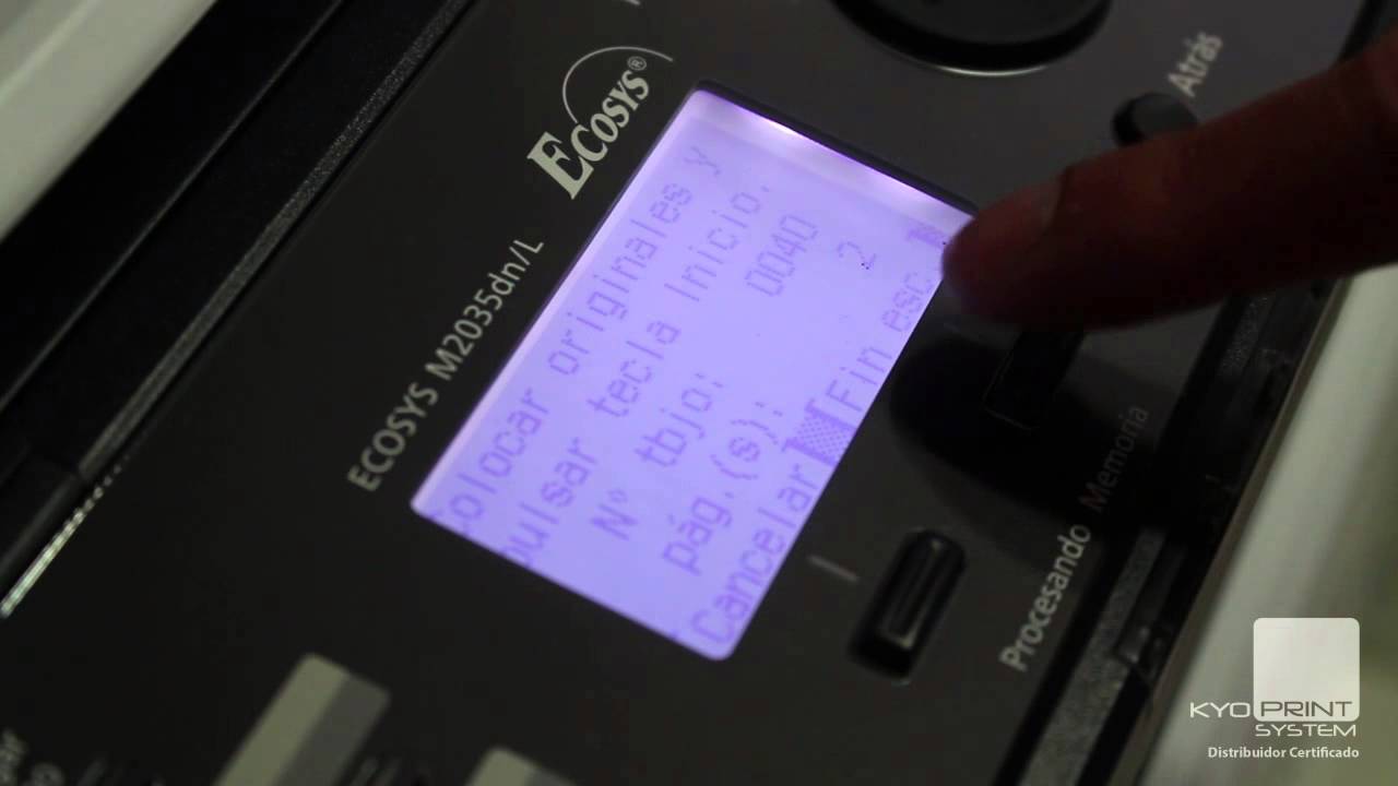 KYOCERA M2035dn - Escaneo a USB - YouTube