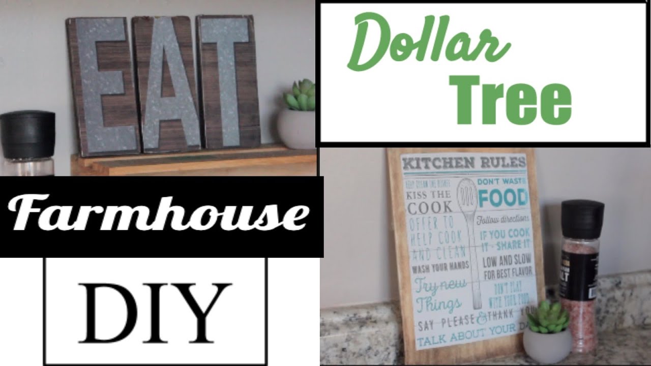 Dollar Tree Diy Wooden Kitchen Wall Art Decor 2018 Youtube