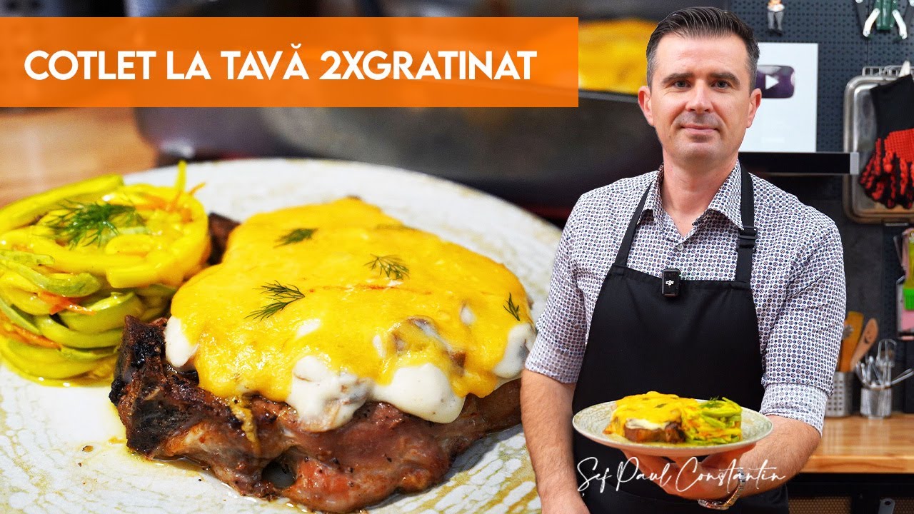 🍖 Așa faci un cotlet de porc suculent și gratinat ca la restaurant ⭐️ Șef Paul Constantin
