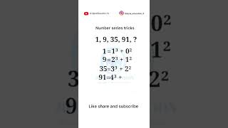 Number series tricks #explore #maths #subscribe #shorts #youtubeshorts #mathstricks #exam