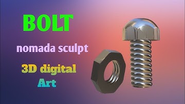 Nomad Sculpt Shape a. बोल्ट 🔩 with threads nomad sculpt 3d print