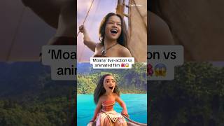 Moana live-action vs the animated films 👀 #moana #dwaynejohnson #therock #maui #disney
