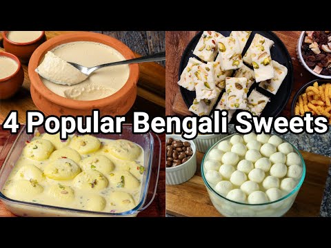 4 Bengali Sweets Desserts you should try in 2022 | Popular Bengali Dessert Recipes | Milk Desserts | Hebbar | Hebbars Kitchen