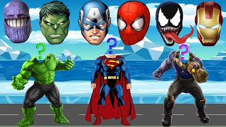 Wrong Superheroes Puzzle Game Dance | Wrong Heads Top Superheroes Resimi