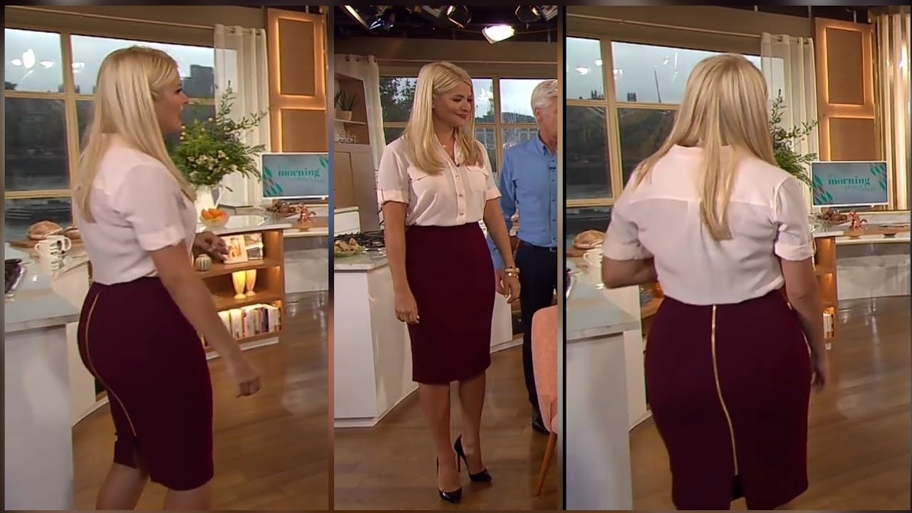 Holly Willoughby Tight Skirt And Heels HD Video
