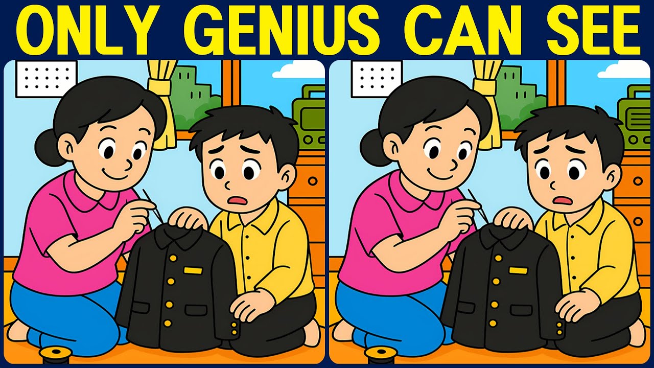 [Spot the Difference Brain Training] Can you spot all the slightly tricky differences?