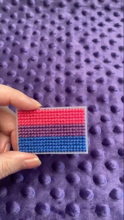 Bi Pride! 🩷💜💙 #pride #crossstitch #prideflag #pridemonth #bisexual #bipride #bi #pride2023