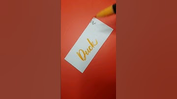 How to write "duck" | English Calligraphy |  Alluring Handwriting