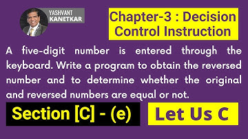 WAP in C to obtain the reversed of number || chapter 3 || Let Us C solution