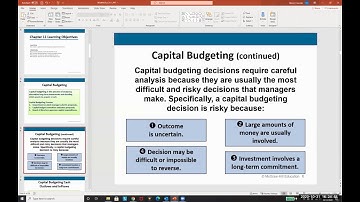 Managerial Accounting - Capital Budgeting- Ch. 11 Video 1