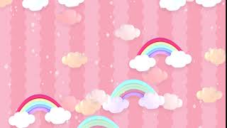 pastel clouds and rainbow background
