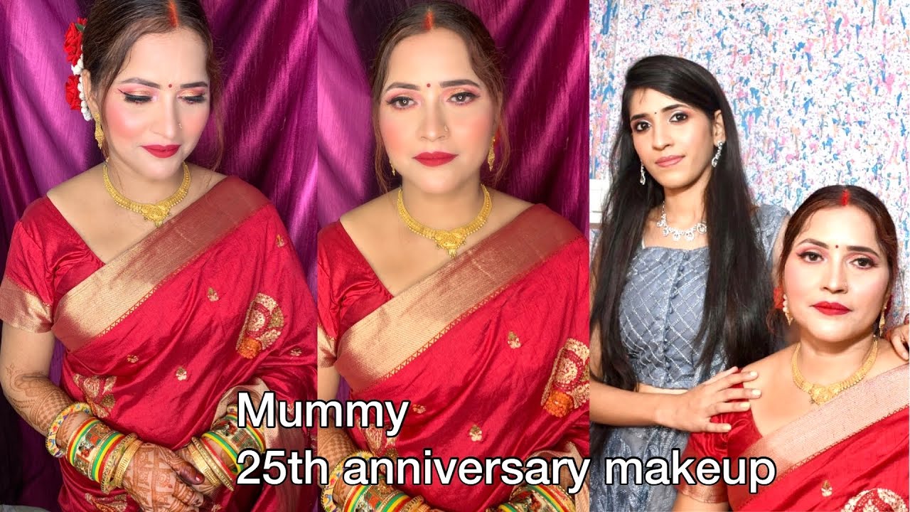 25th anniversary makeup || silver jubilee makeup