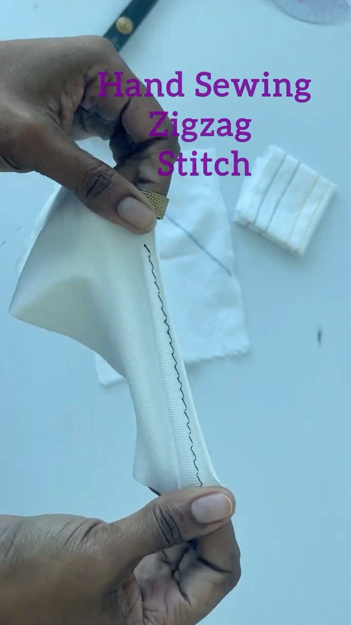 Hand Sewing zigzag stitch #handsewing #sewinghacks #diy - YouTube