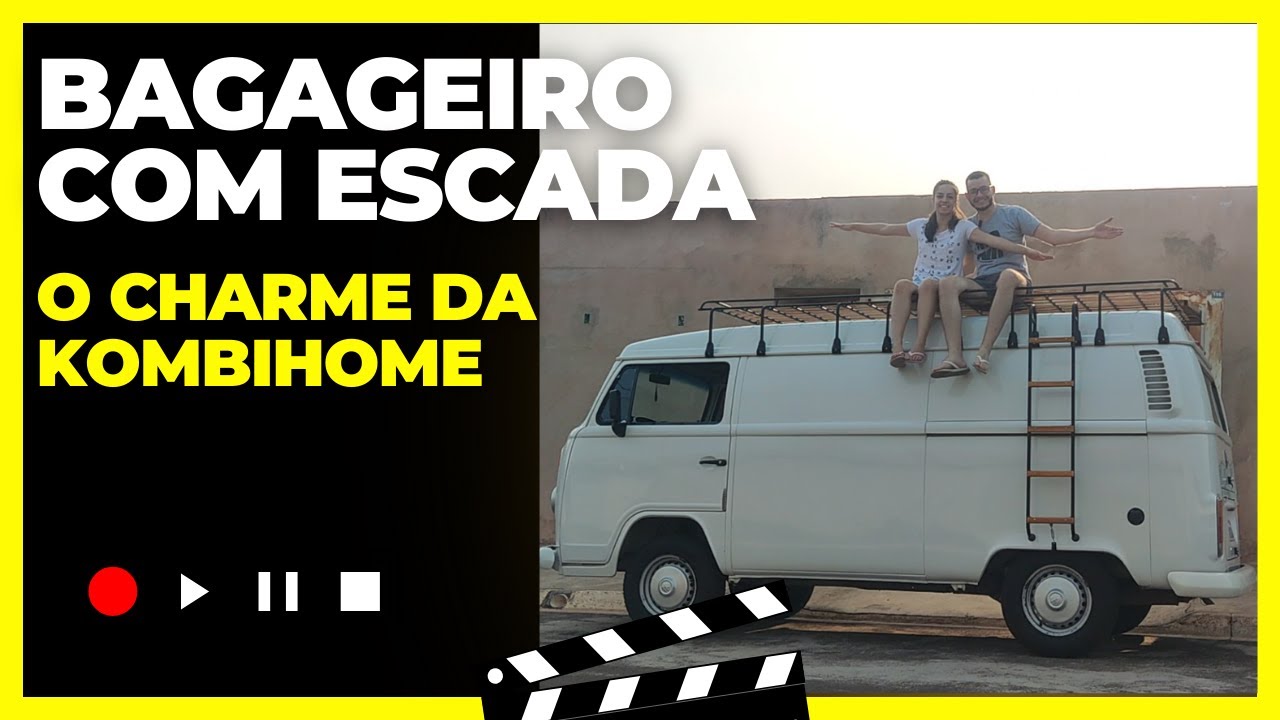 BAGAGEIRO PARA KOMBI COM DECK E ESCADA DE MADEIRA - GARAGENS BAIXAS