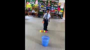Gross Motor Skills Activity With My Students/Throwing the ball into the basket