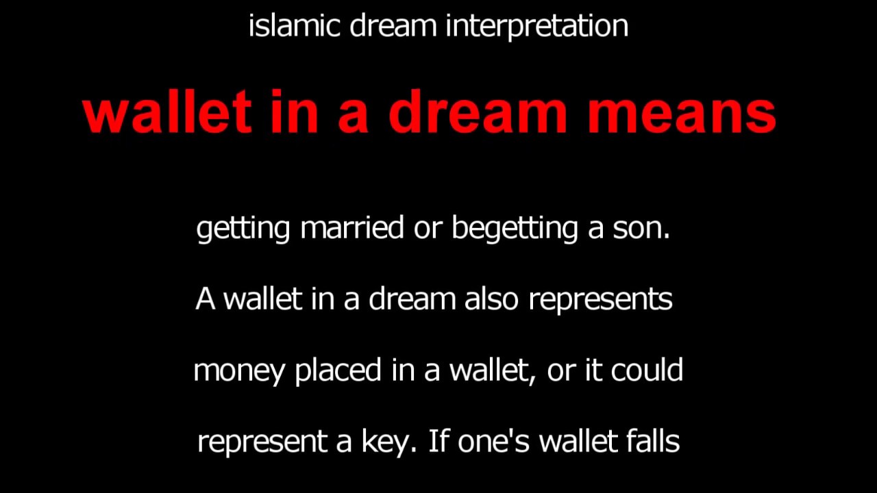 Wallet Dream Meaning Islamic Interpretation YouTube Wallet Dream Meaning Islamic Interpretation YouTube