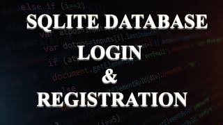 Login & Registration with SQLite Database Using Flask | Tamil