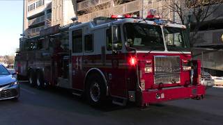 **FDNY Loaner!** New Rochelle FD Engine 21, Tower Ladder 11, Rescue 4 & Car 2302 Respond to an alarm