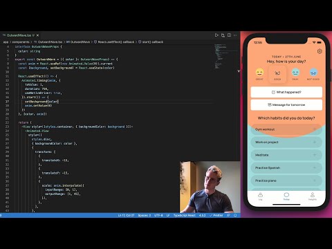 React Native code along: Outward wave animation