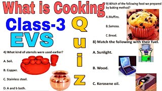 QUIZ (test yourself) / What is Cooking / Class 3 - EVS / Ncert mcq quiz questions answers