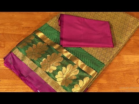 cotton silk saree with designer blouse